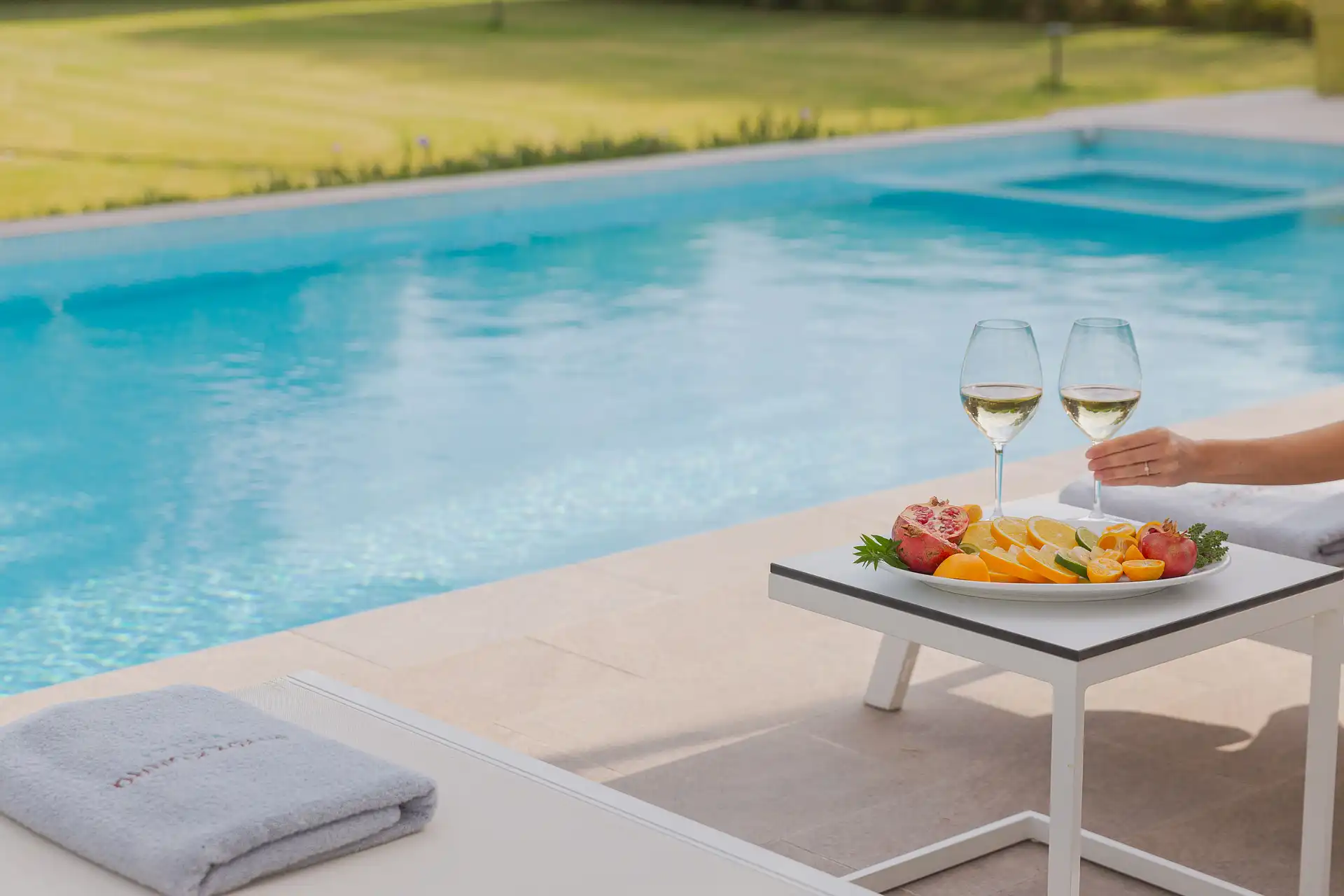 Swimming pool at Rivazzurra Beachfront Villa offering a luxurious stay in Zakynthos